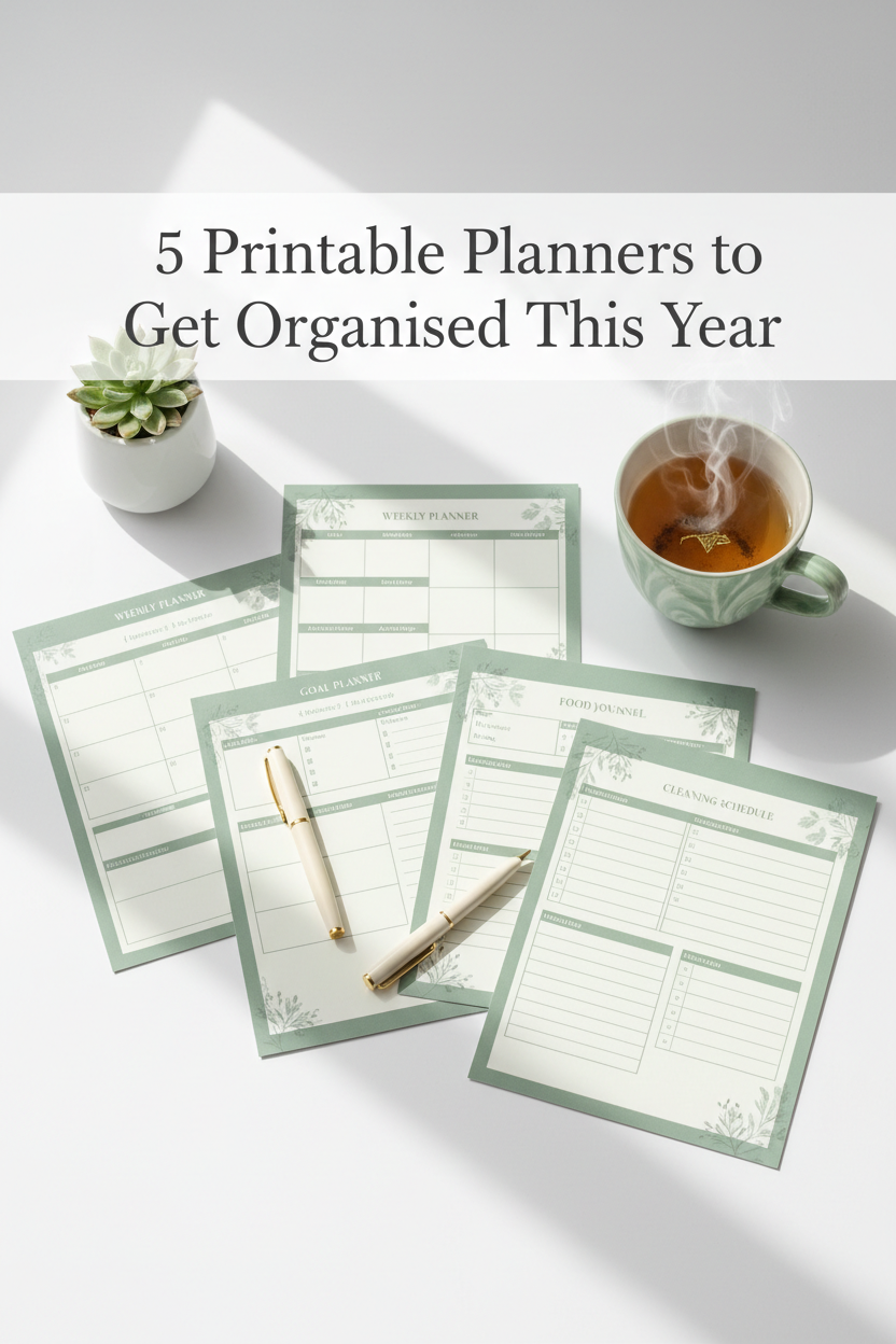 5 printable planners to help you get organised this year