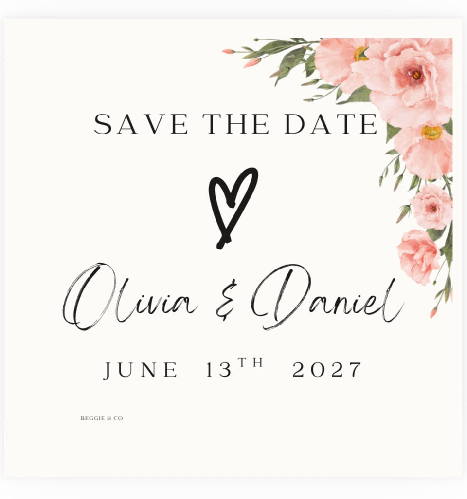 Save the date card printable printed on thick cardstock