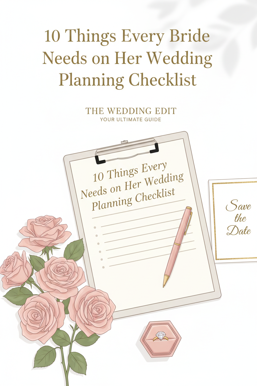 10 things a bride needs on her wedding planning checklist