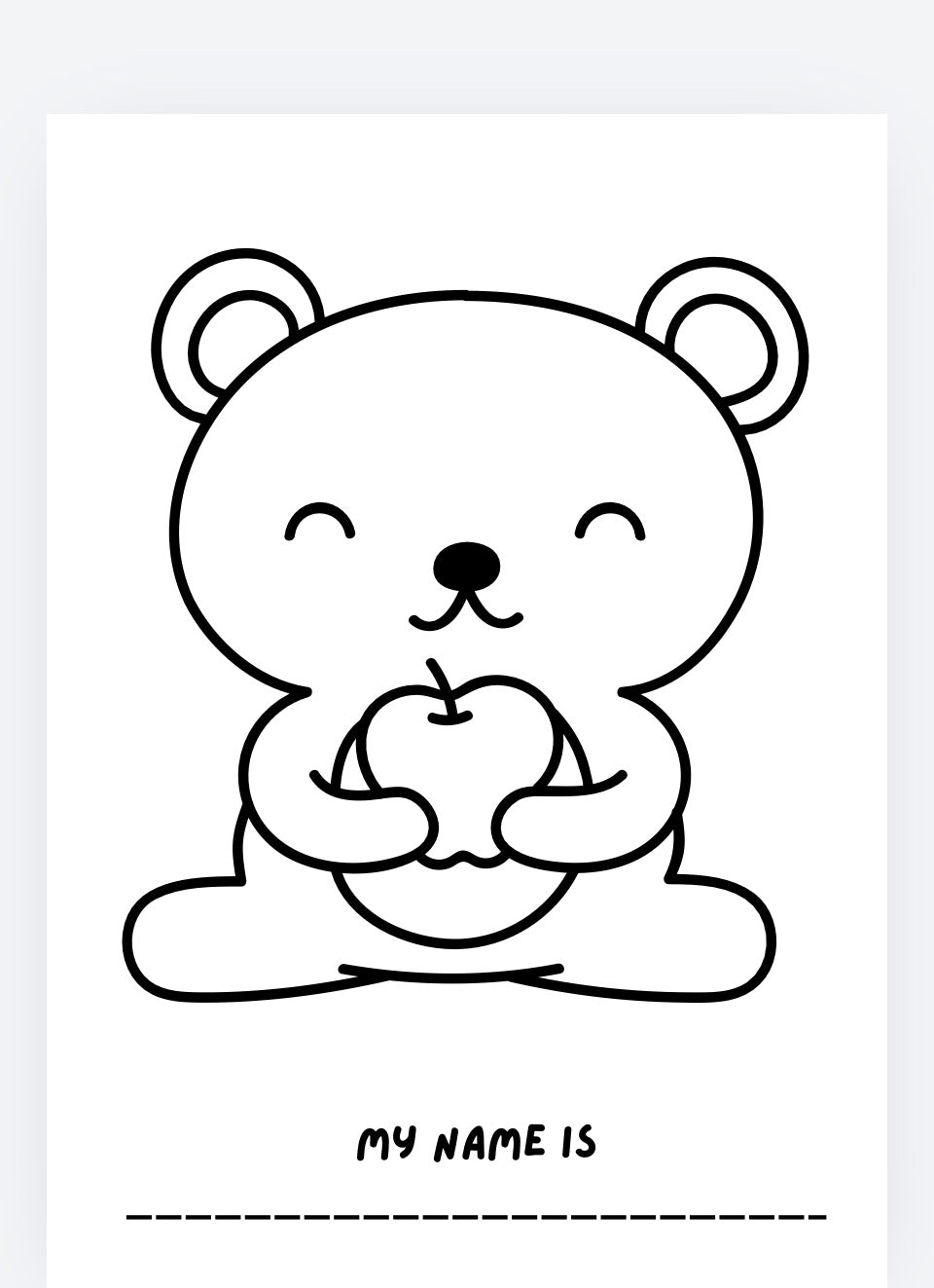 Fluffy Friends Kids Colouring Book – Printable PDF Download