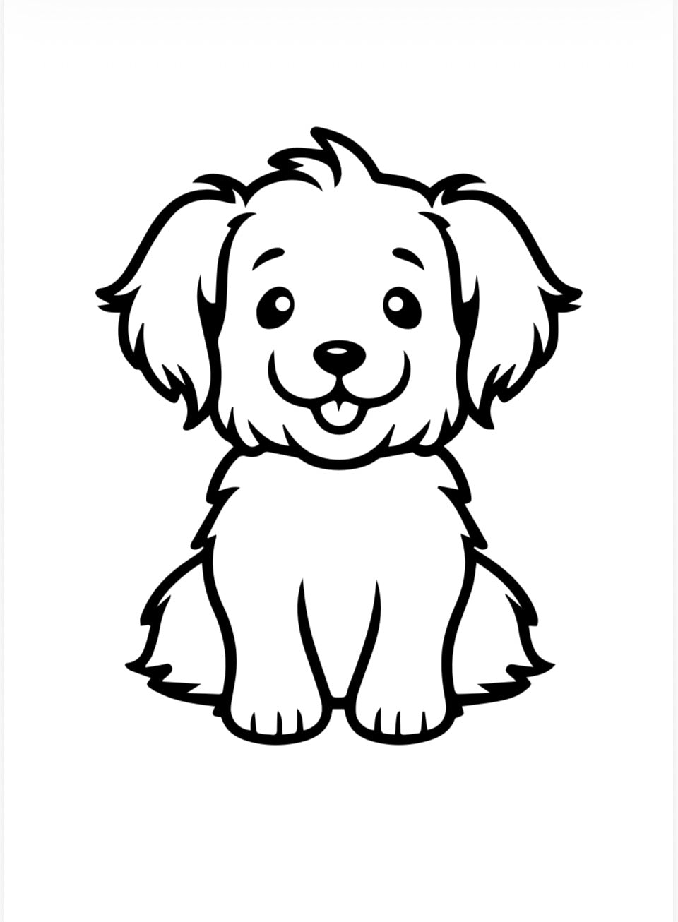 Cute Dog Colouring Pages – Printable PDF Download