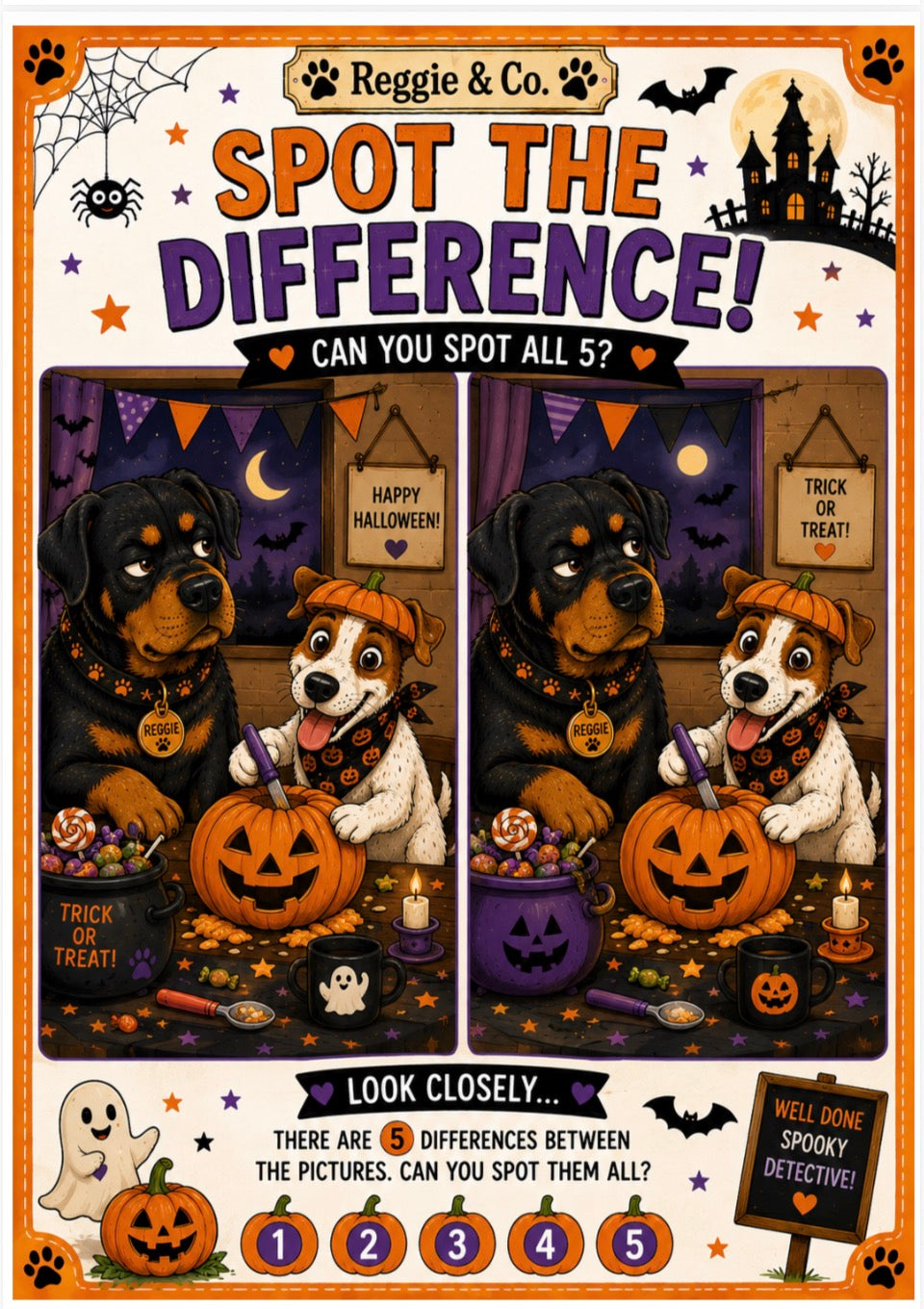 Reggie & Albus Halloween Activity Book | Ages 4–10