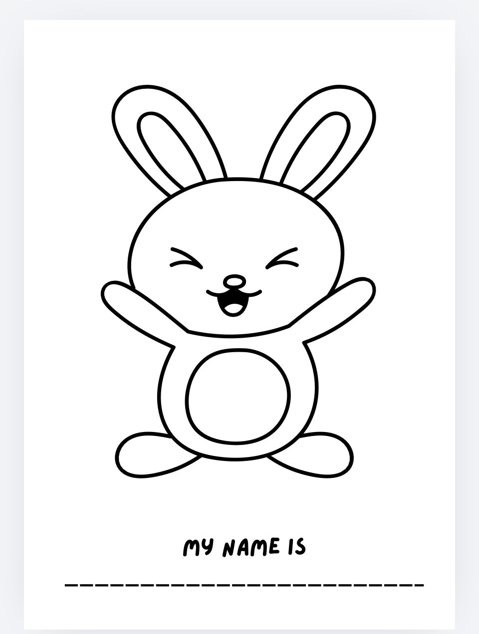 Fluffy Friends Kids Colouring Book – Printable PDF Download