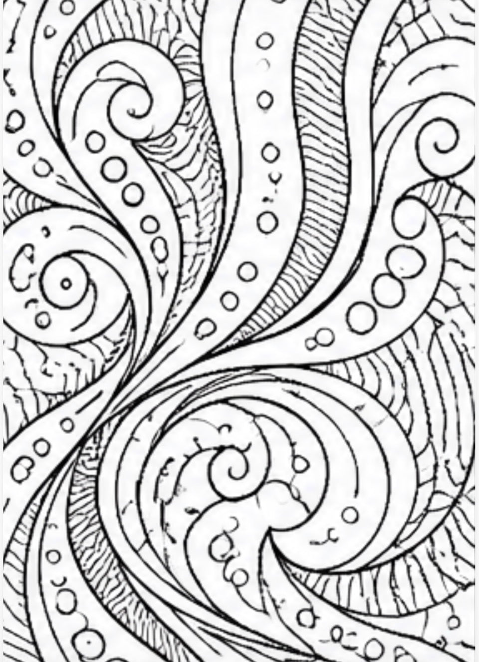Abstract Pattern Colouring Book for Adults — Printable PDF