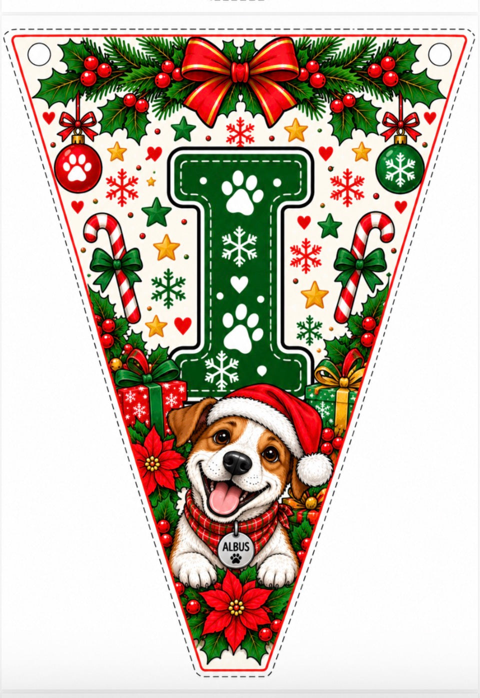 christmas bunting letterI