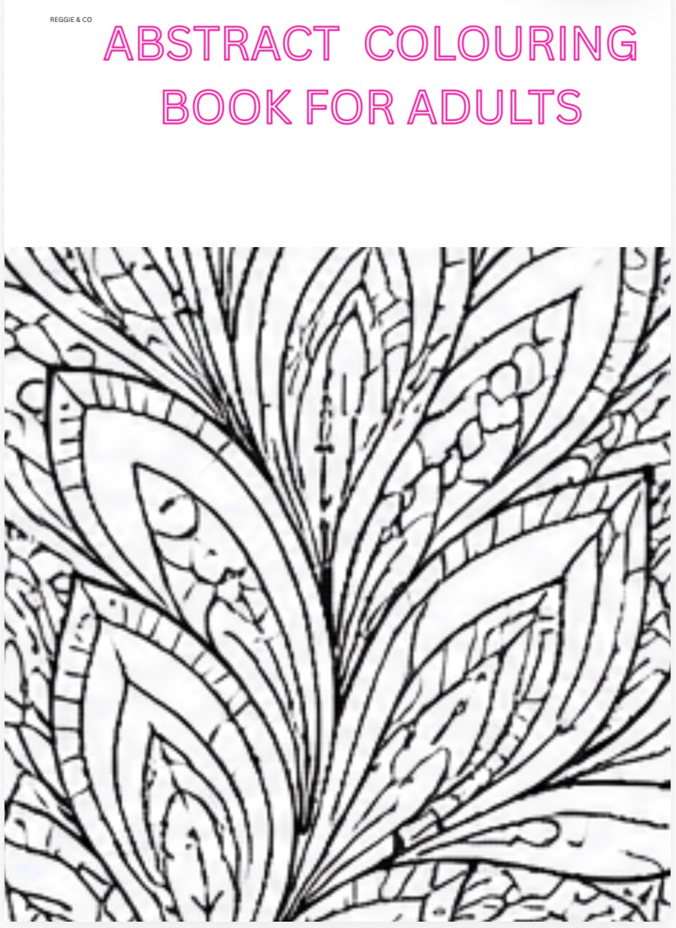 Abstract coloring book page for adults with intricate design.