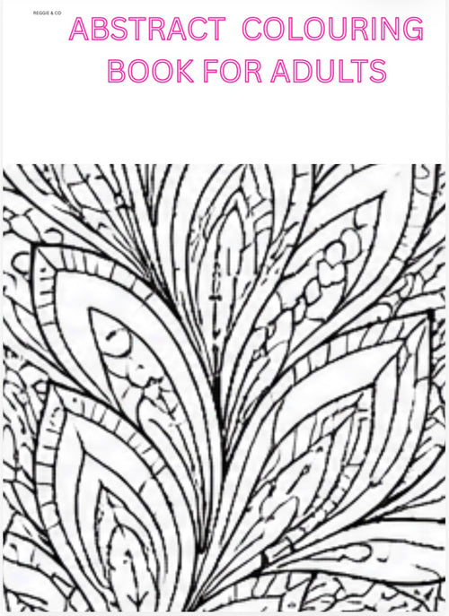 Abstract coloring book page for adults with intricate design.