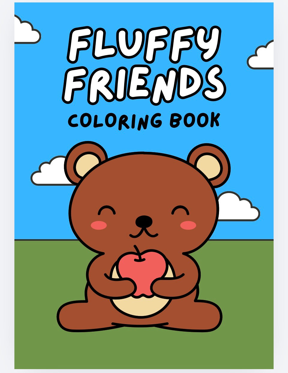 Fluffy Friends Kids Colouring Book – Printable PDF Download