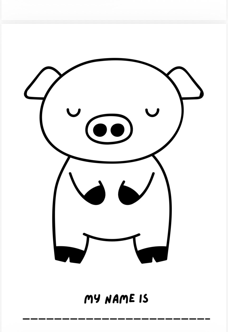 Fluffy Friends Kids Colouring Book – Printable PDF Download