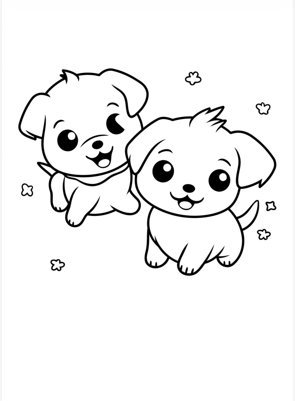 Cute Dog Colouring Pages – Printable PDF Download