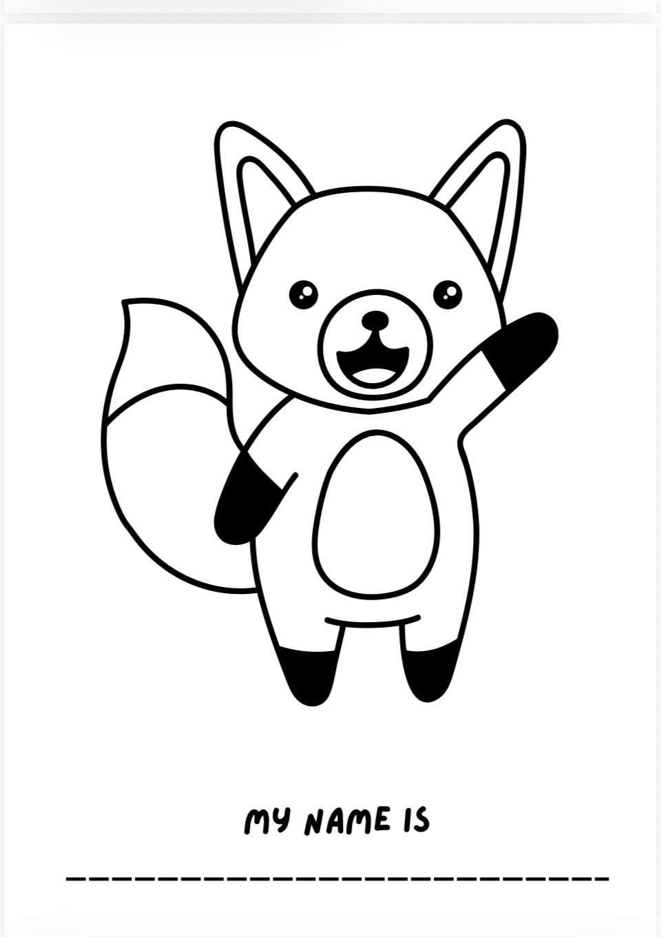 Fluffy Friends Kids Colouring Book – Printable PDF Download