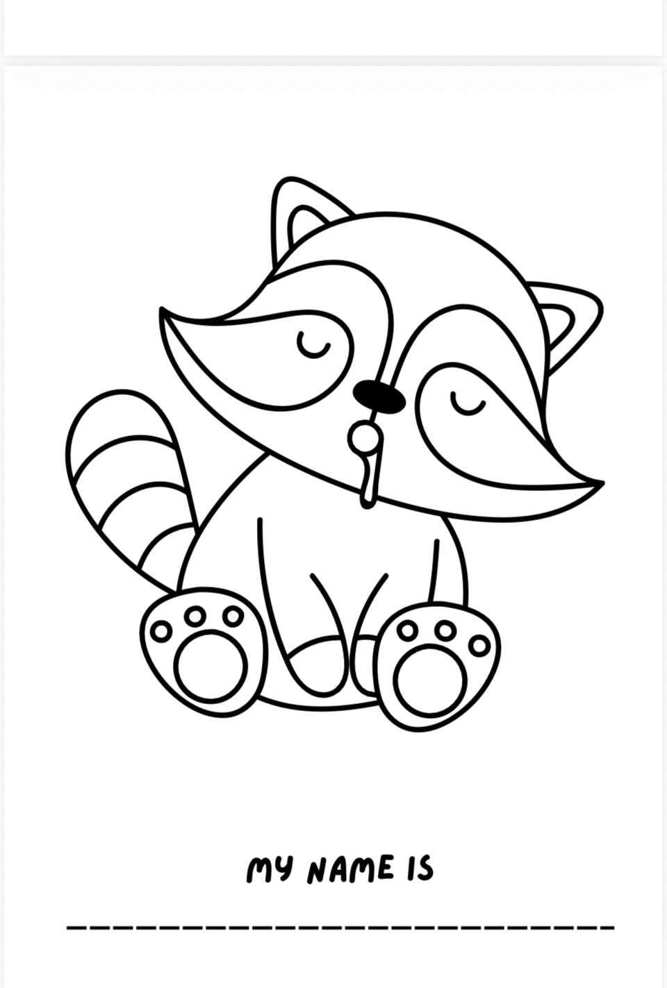 Fluffy Friends Kids Colouring Book – Printable PDF Download