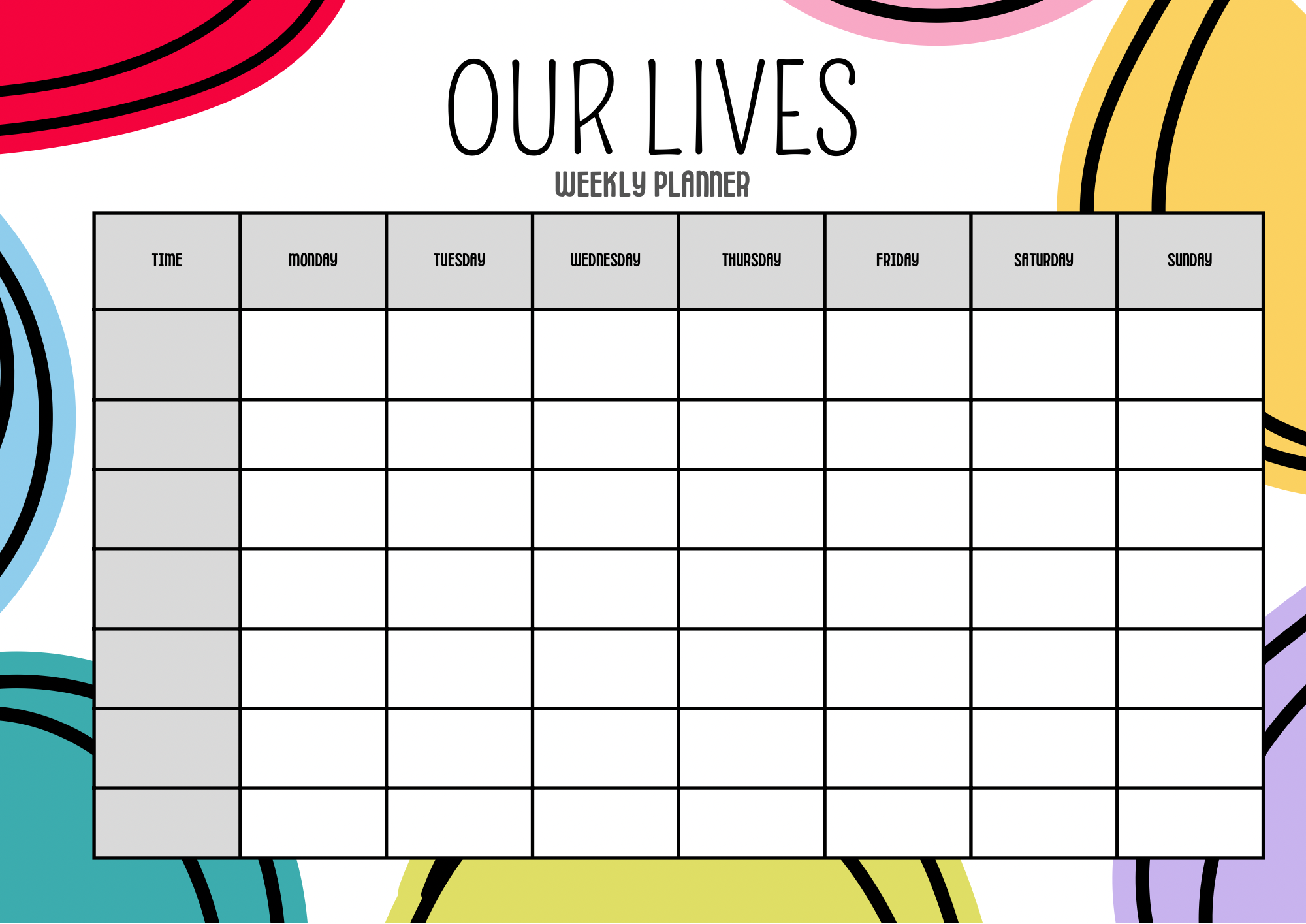 Weekly Planner – Printable PDF Download