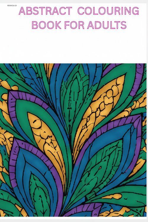 Abstract Colouring Book Jewel Tones Cover