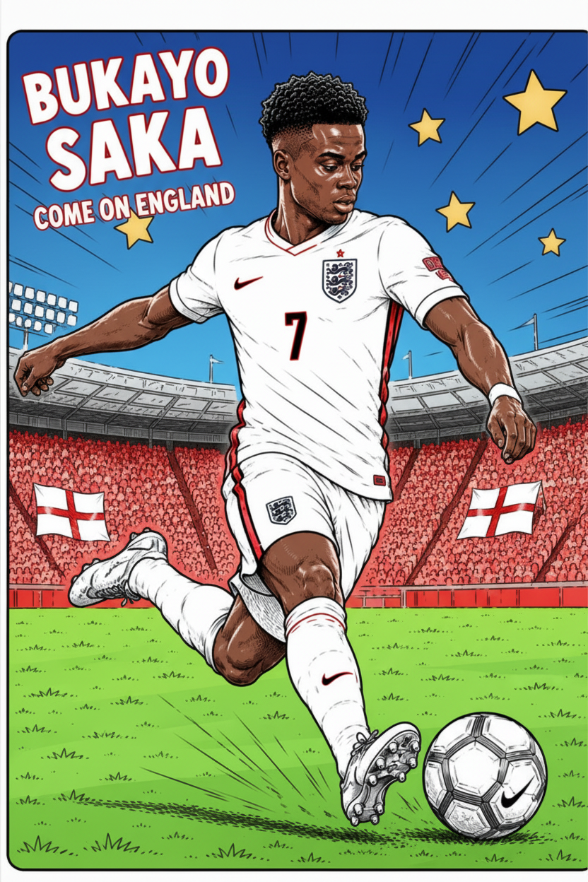 Coloured Bukayo Saka Page