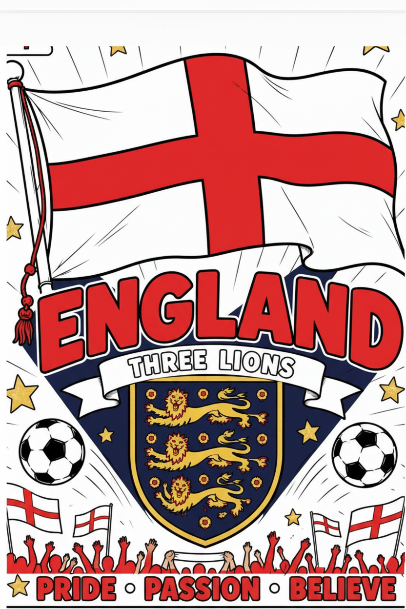 Coloured England Football Hero Image