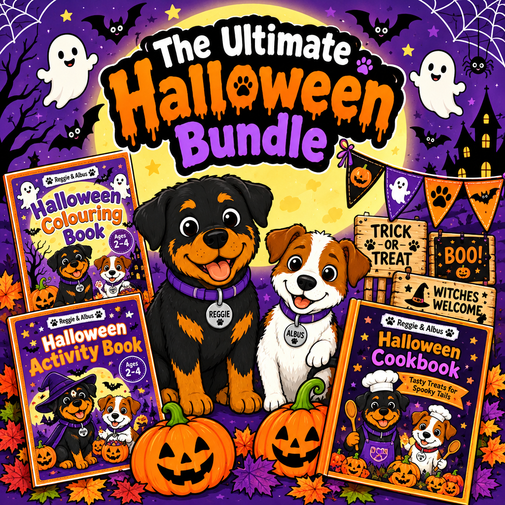 Reggie & Co style Halloween bundle illustration
